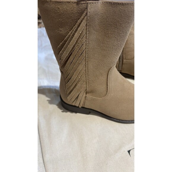 Zara Kids Color Tan Leather  Girl Boots Size 12 - Picture 3 of 5